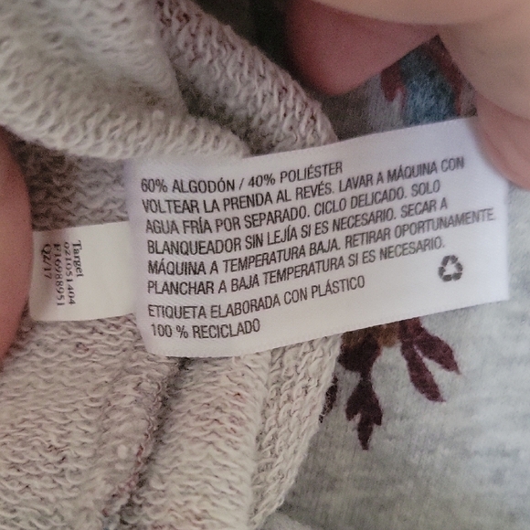 Ava & Viv Gray Floral Sweatshirt - Picture 4 of 5